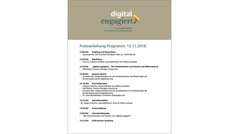 digital.engagiert: Programmheft zur Preisverleihung
