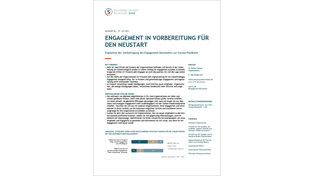 Engagement in Vorbereitung für den Neustart (Cover)