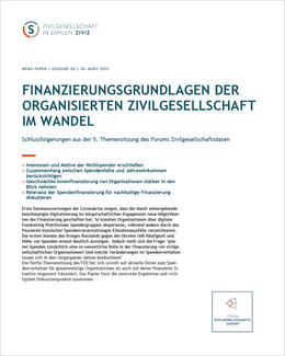 Finanzierungsgrundlagen der organisierten Zivilgesellschaft im Wandel (Cover)