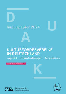 Kulturfördervereine in Deutschland (Cover der Publikation)