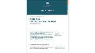 Policy Paper "Orte des lebenslangen Lernens" (Cover)