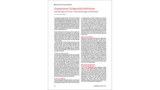 Organisierte Zivilgesellschaft heute (Cover)