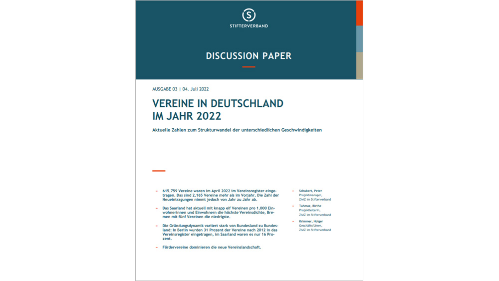 Vereine in Deutschland 2022 (Cover)